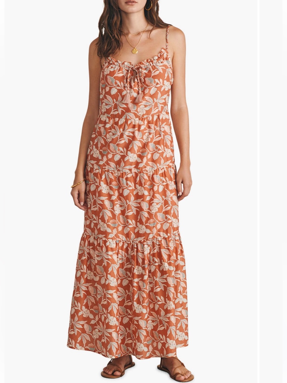 Faherty Sun Chaser Maxi Dress, M
